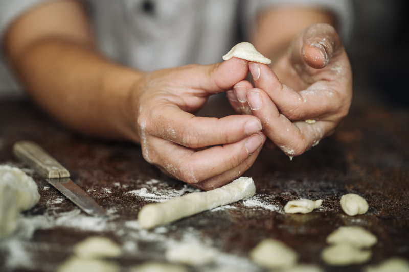orecchiette Nudelherstellung