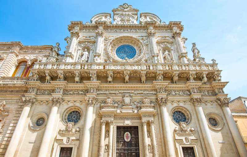 Fassade der Basilika S. Croce in Lecce