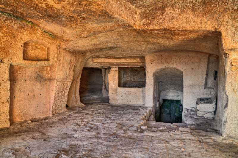 traditionelles Höhlenhaus in Matera Sassi UNESCO-Weltkulturerbe