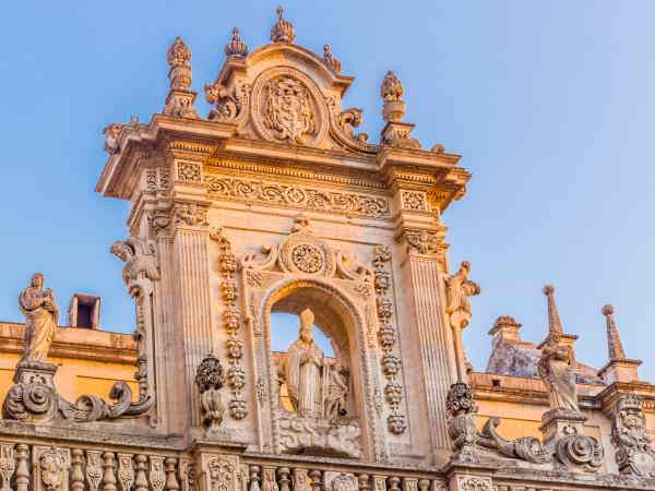 baroque facade of Duomo di Lecce Cathedral Puglia Italy