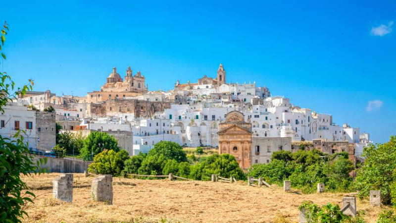 View of the old town of Ostuni