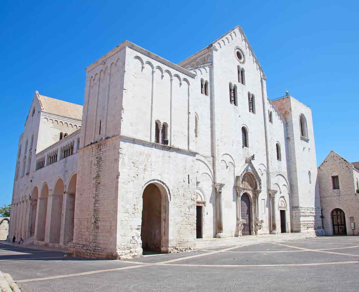 Facade of St. Nicola Basilica in Bari